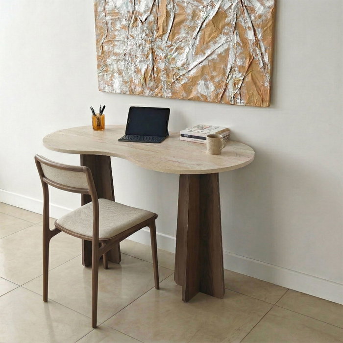 Hanah Home Escritorio de Estudio Infini Travertino y Nogal